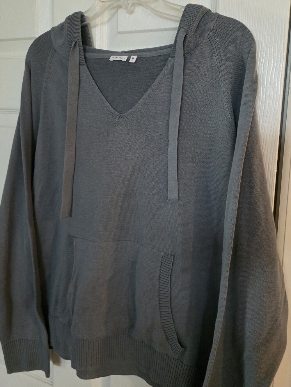 NWT 24/7 Soma Cotton Hoodie Sweater Sedona Sage XL - Picture 6 of 15